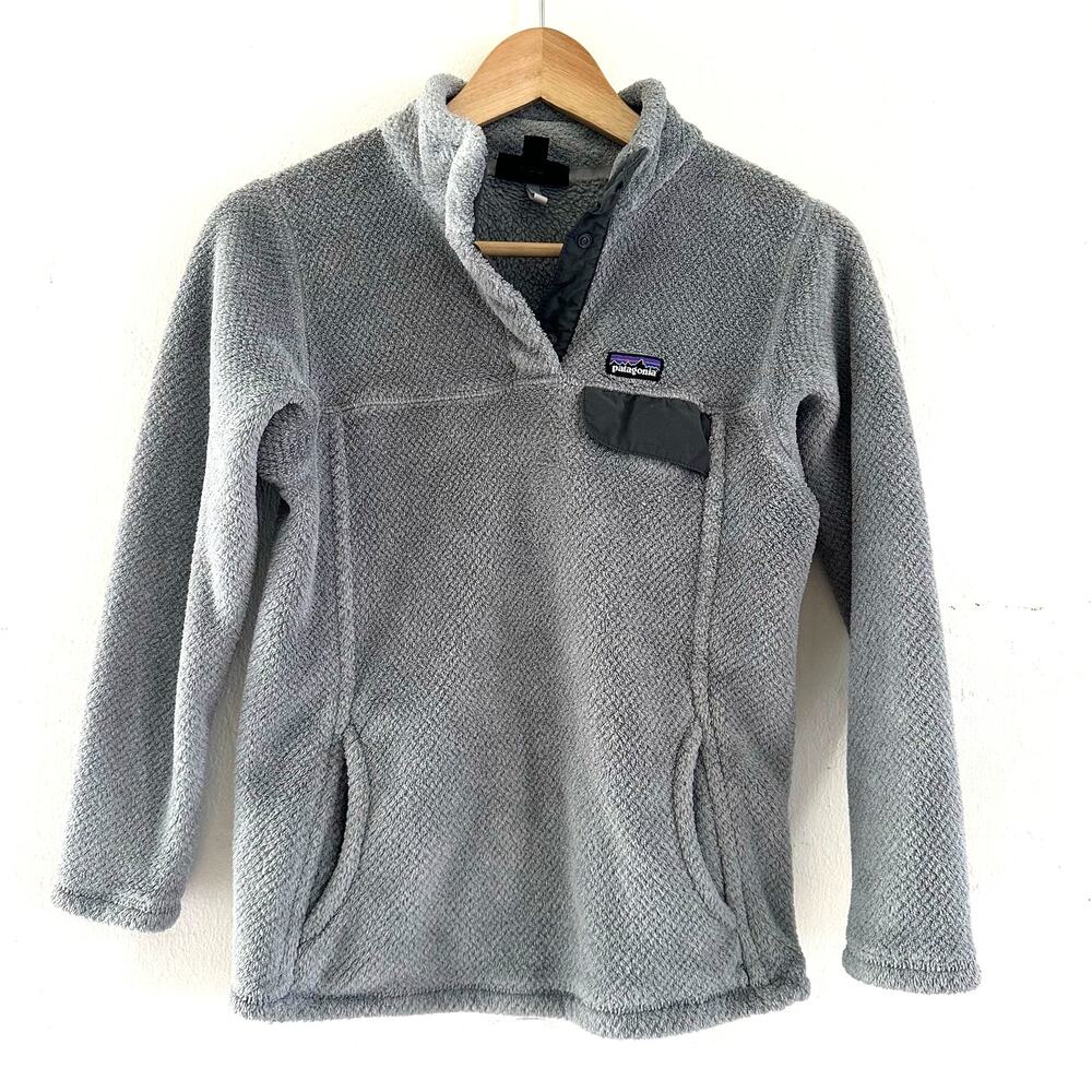 Patagonia Worn Wear Girls' Re-Tool Snap-T Pullover Gray Size Large‎ 12